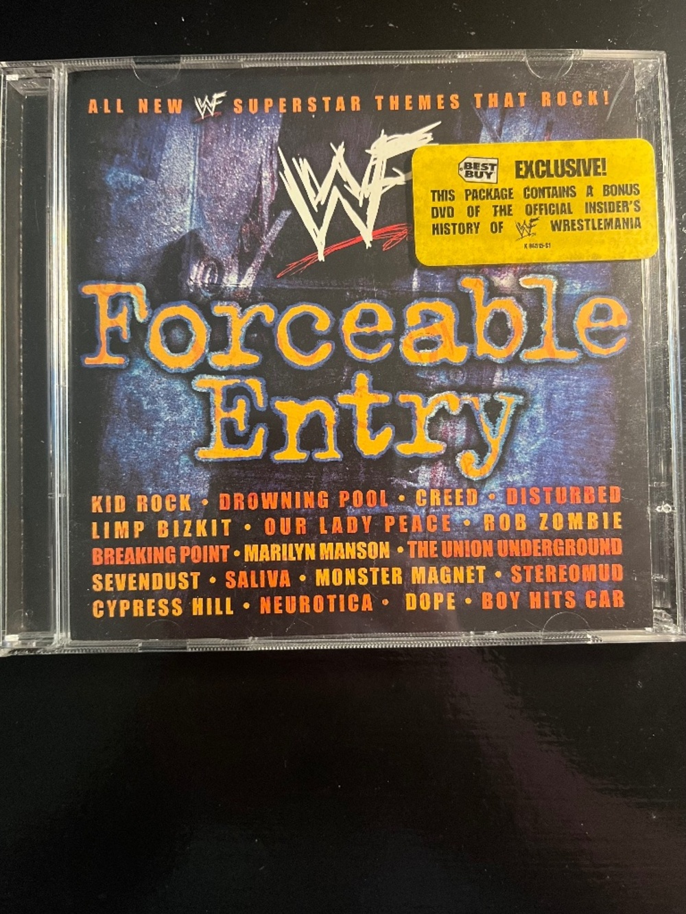 WWF Forceable Entry CD + WrestleMania DVD Best Buy Exclusive Bundle WWF 2002